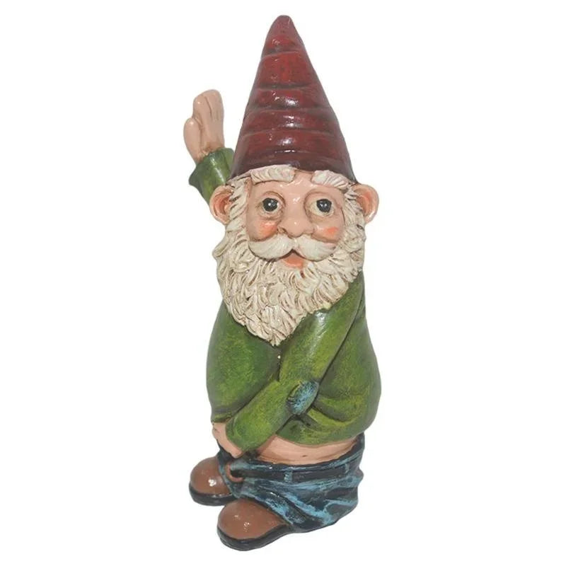 Casta - Figurina Gnomo Creativo in Resina con Elegante Barba Bianca