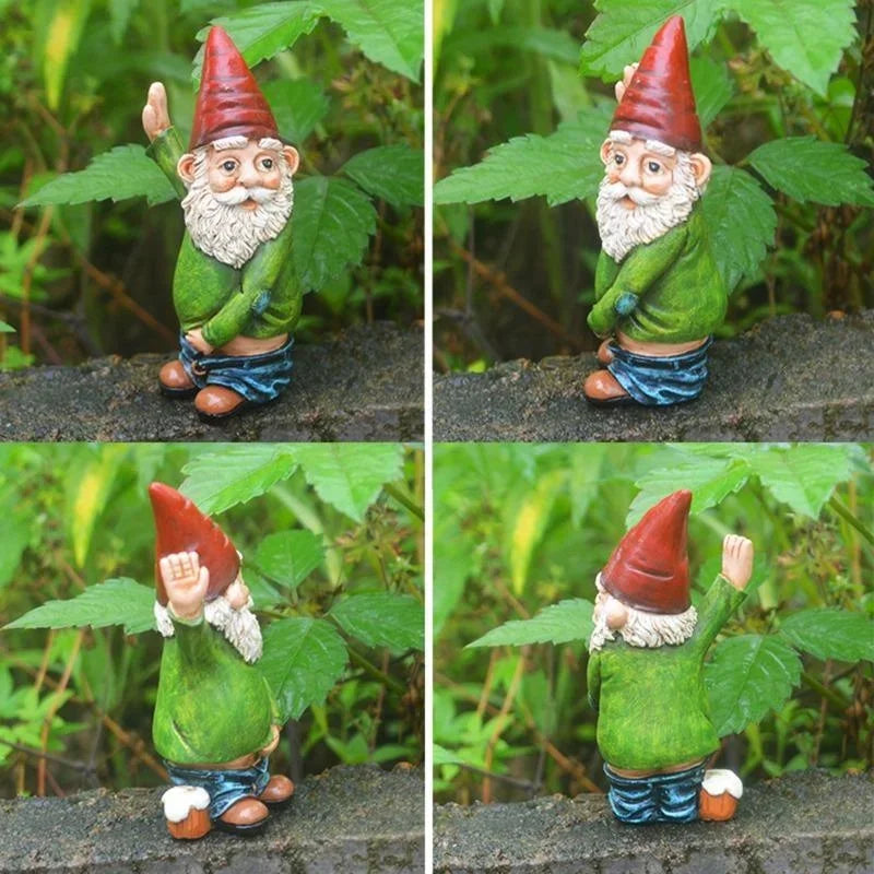 Casta - Figurina Gnomo Creativo in Resina con Elegante Barba Bianca