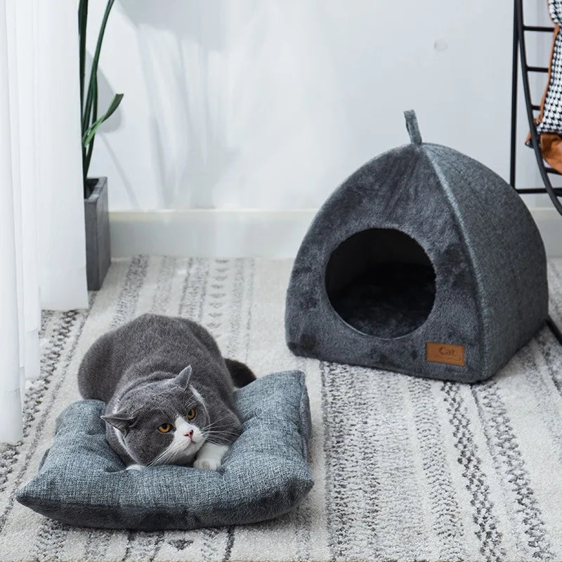 Casa chiusa di lusso per gatti per calore, comfort e sicurezza ottimali