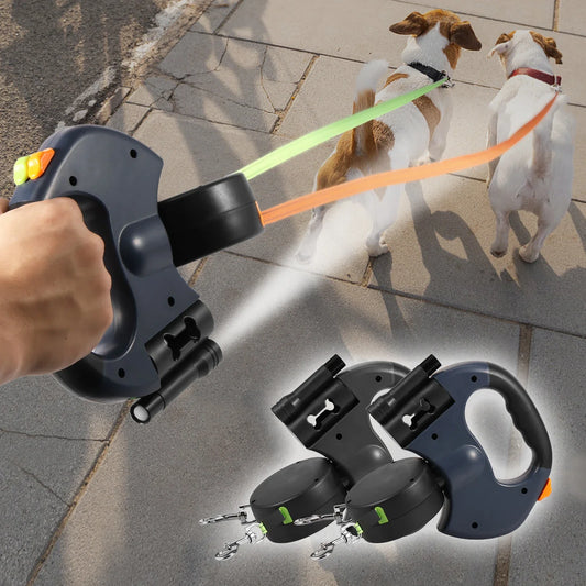 Guinzaglio Riflettente Sicuro per Cani con Pratica Tasca Portaoggetti
