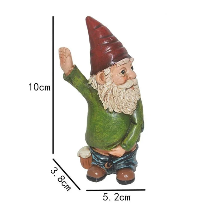 Casta - Figurina Gnomo Creativo in Resina con Elegante Barba Bianca