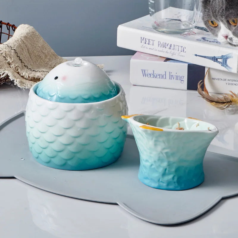 Fontana d'acqua in ceramica di lusso per animali domestici - Piacere di bere fresco e sano