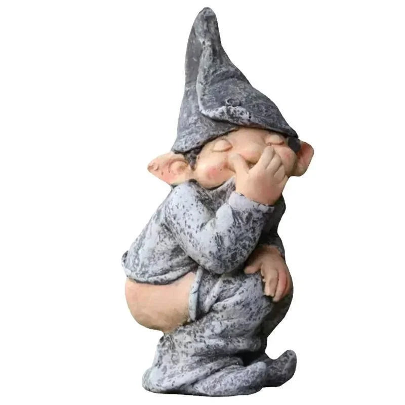 Niobe - Incantevole Figurina di Gnomo in Legno per il Tuo Giardino e Prati