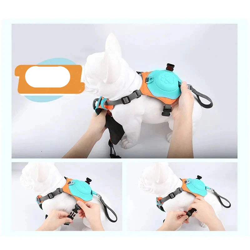 Pettorina per cane confortevole con guinzaglio regolabile e design traspirante