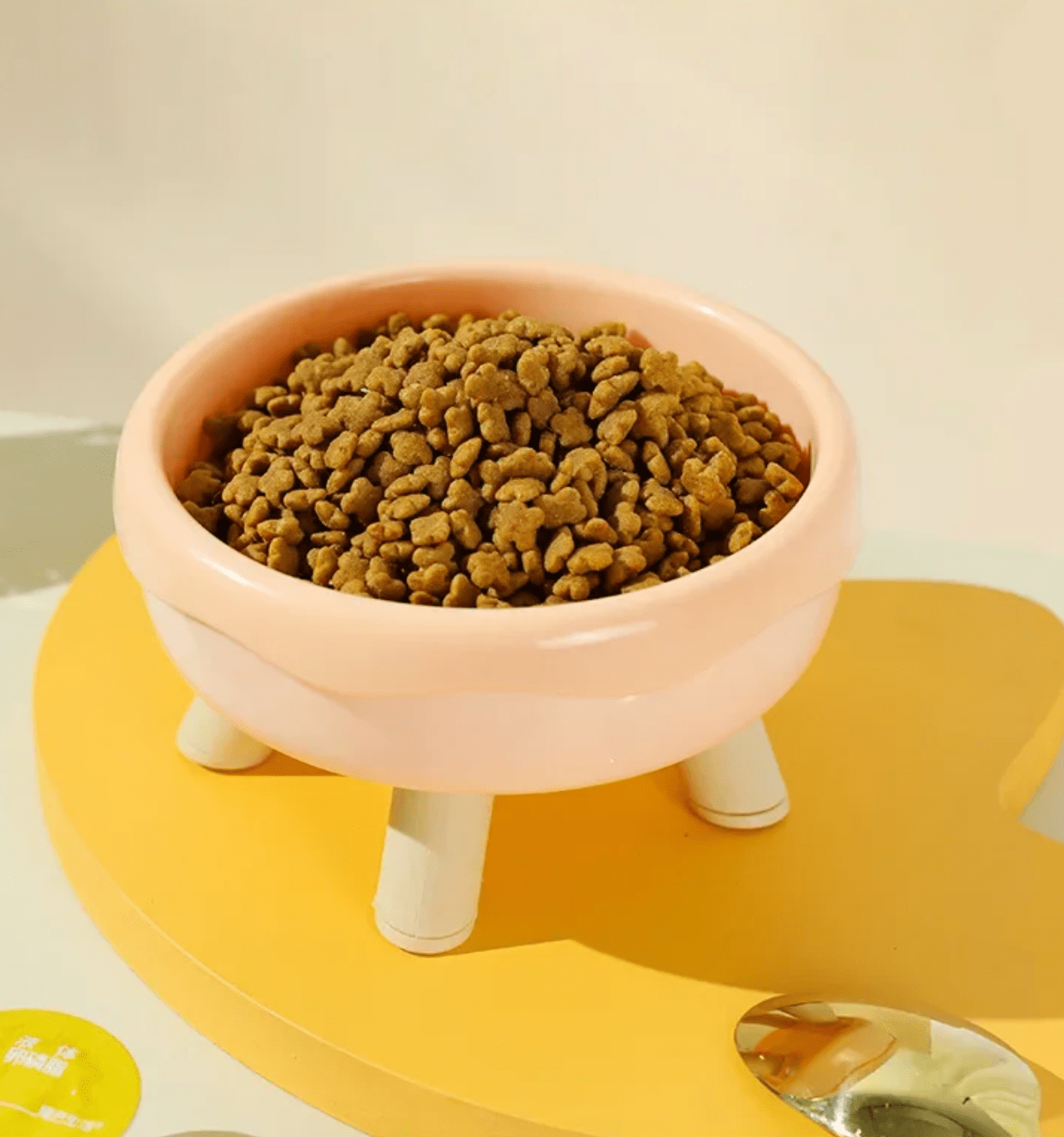 Elegante ciotola rotonda per cibo per animali domestici per un'alimentazione elegante e confortevole