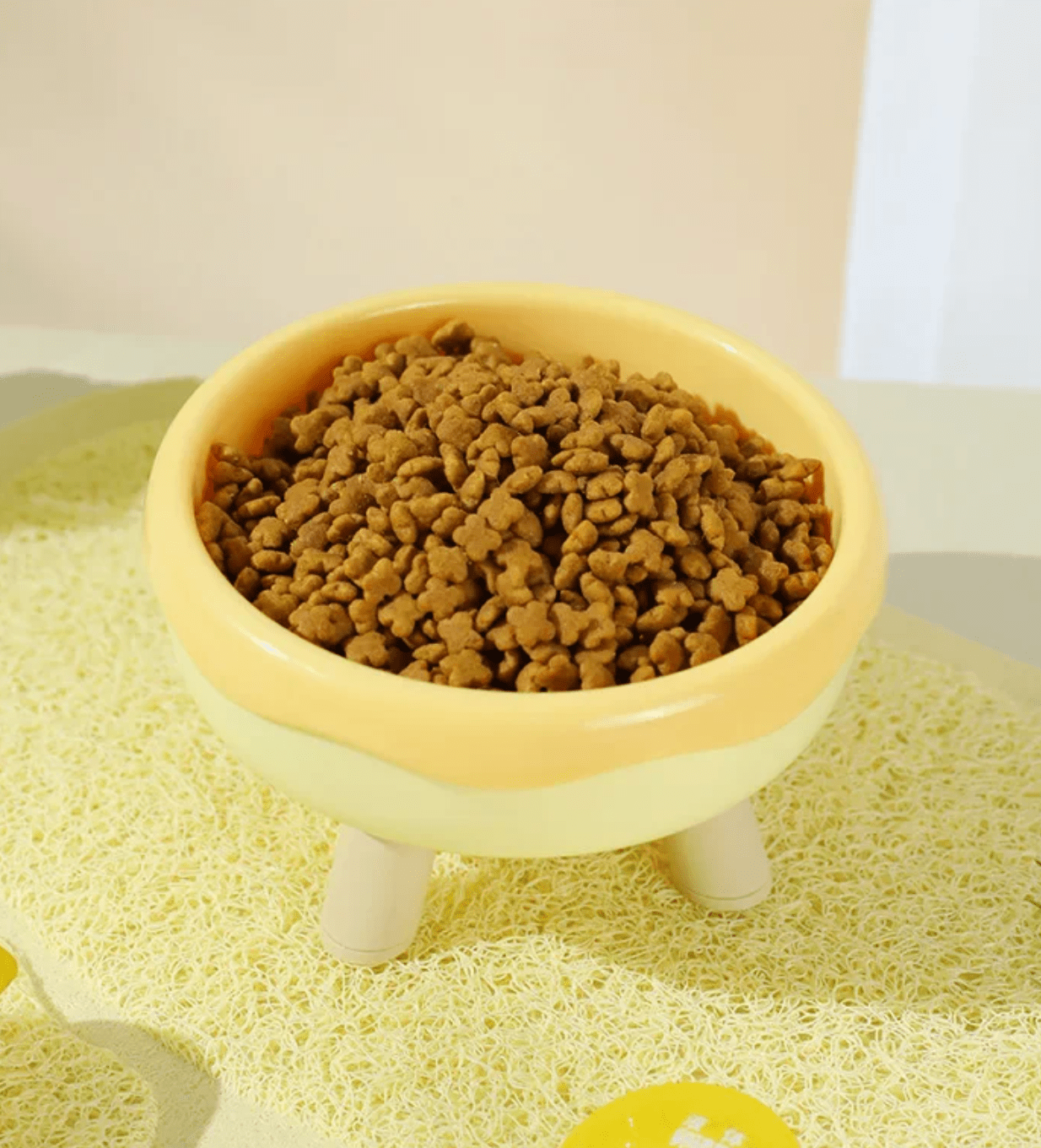 Elegante ciotola rotonda per cibo per animali domestici per un'alimentazione elegante e confortevole