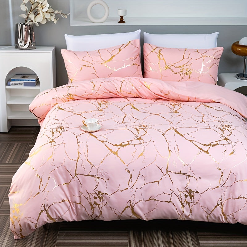 Copripiumino con design in marmo di lusso per una camera da letto elegante e confortevole