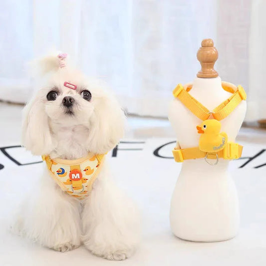 Set di Pettorina e Guinzaglio Carino a Cartone Animato per Cuccioli