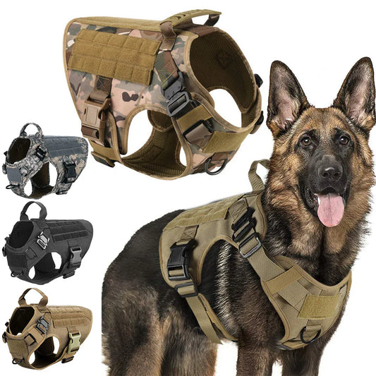 Pettorina tattica comoda per cani con guinzaglio per passeggiate sicure e alla moda