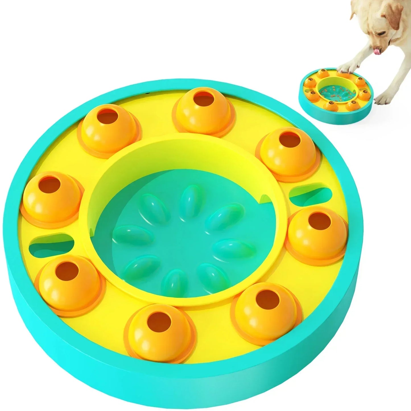 Giocattolo distributore di snack ecologico e sicuro per cani per un tempo di gioco infinito