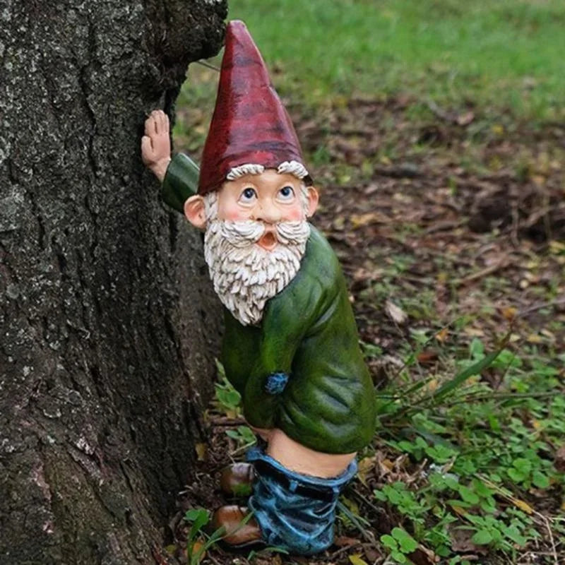Casta - Figurina Gnomo Creativo in Resina con Elegante Barba Bianca