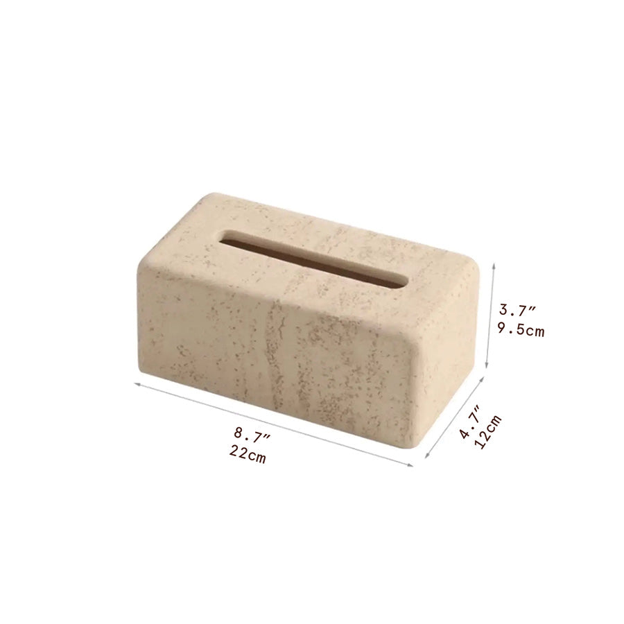 Scatola per fazzoletti in travertino naturale