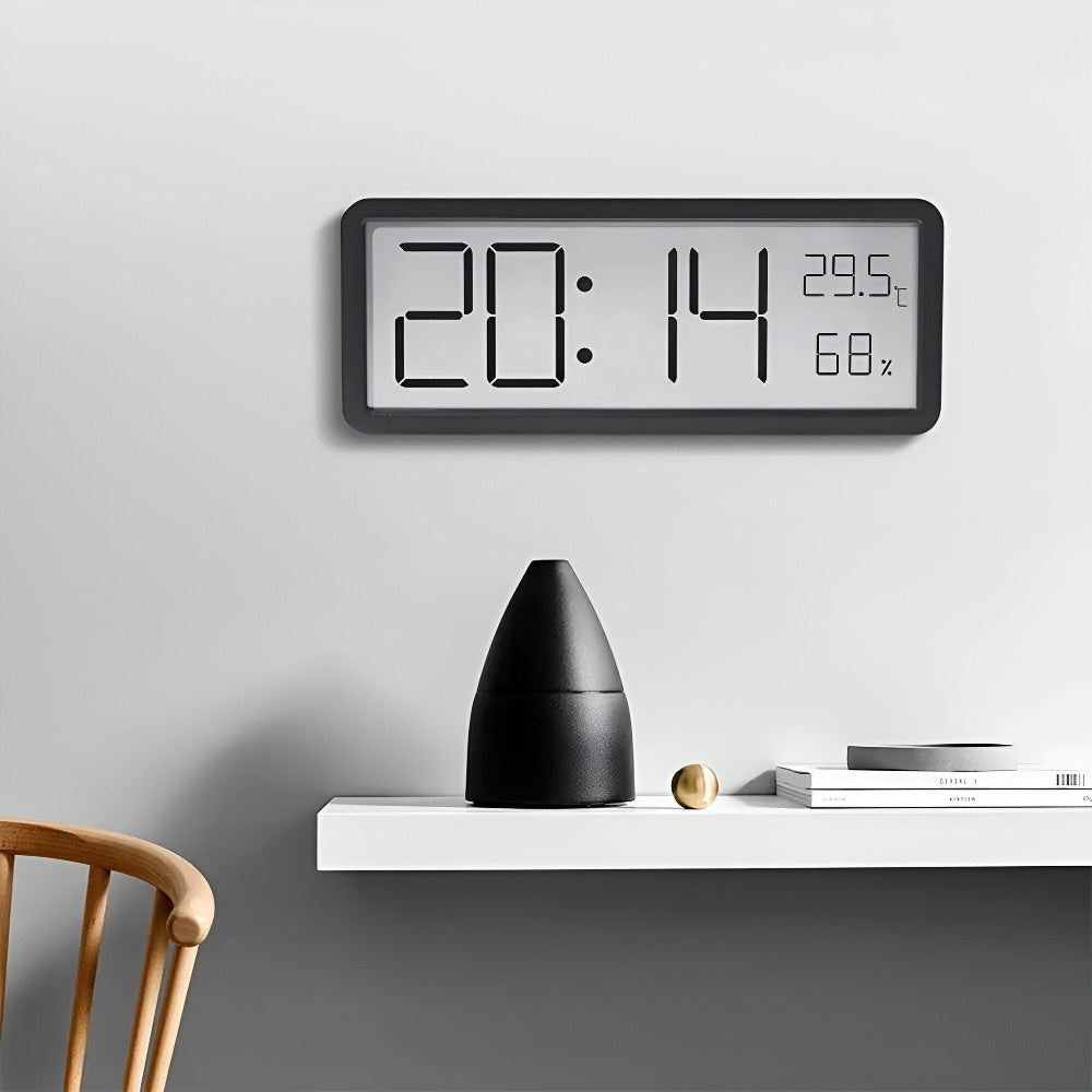 Ione - Orologio da Parete Digitale LED Moderno con Display di Temperatura e UmiditÃ