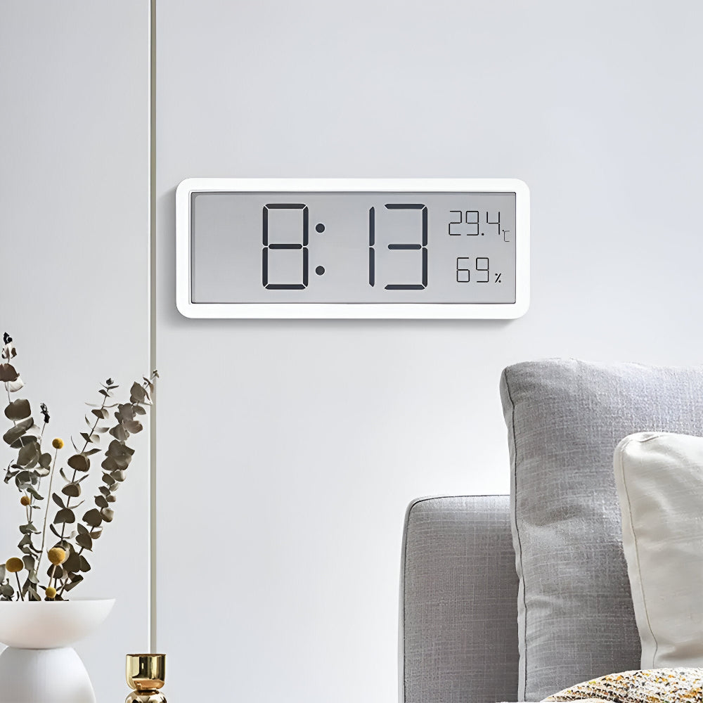 Ione - Orologio da Parete Digitale LED Moderno con Display di Temperatura e UmiditÃ