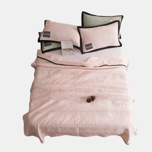 Coperta Estiva Fresca e Confortevole CoolBreeze - Cotone Leggero e Fibra di Bambù per Notti Perfettamente Fresche