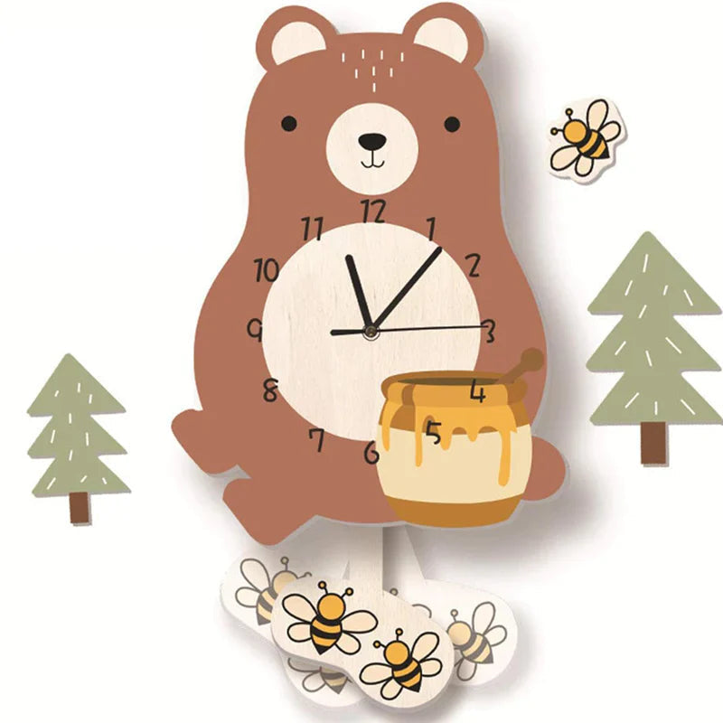 Brilvo - Incantevole Orologio da Parete Animale per Bambini