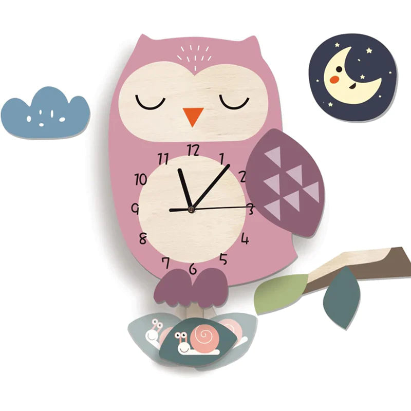 Brilvo - Incantevole Orologio da Parete Animale per Bambini