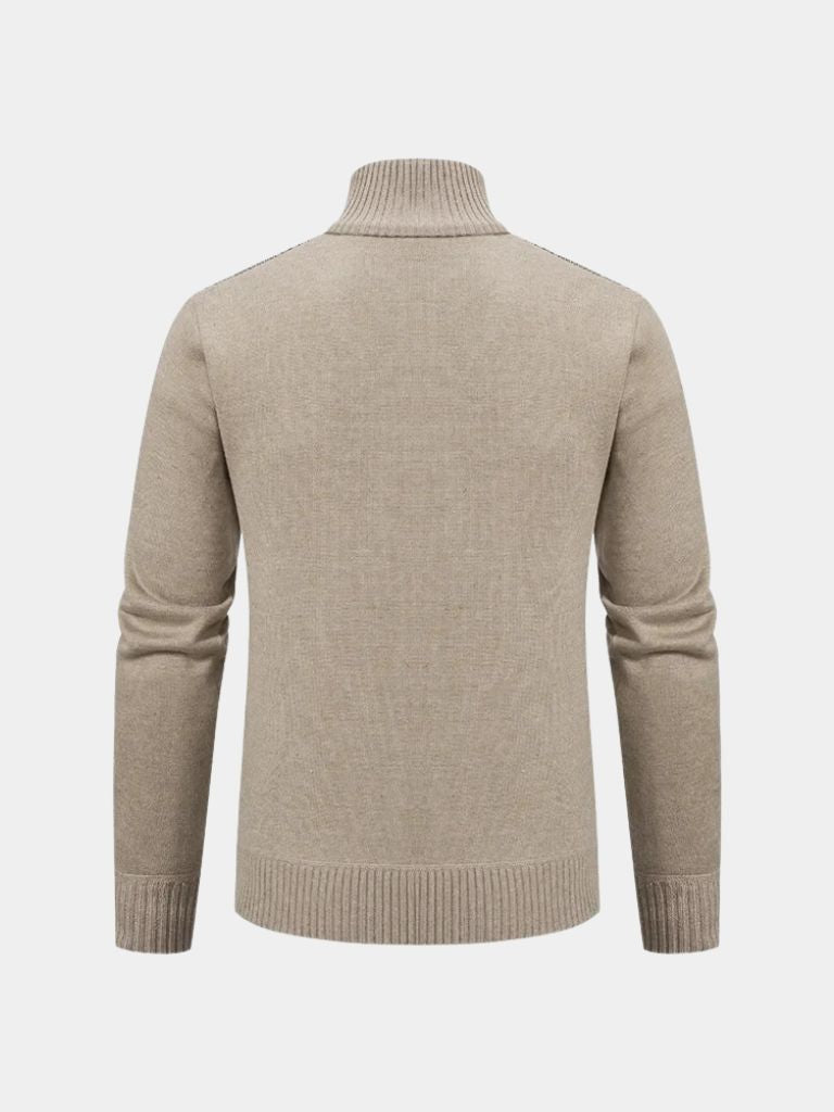 Clemens - Elegant classic knitted sweater with stylish cross and crown design