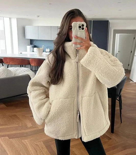 Mira – Comfortable Oversized Reversible Jacket with Zipper for Stylish Everyday Looks