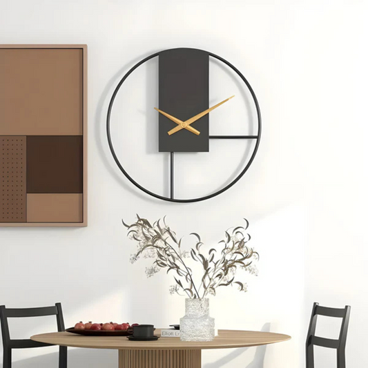 Aurum - Orologio da Parete Minimalista Elegante | Design Silenzioso Elegante e Rilassante