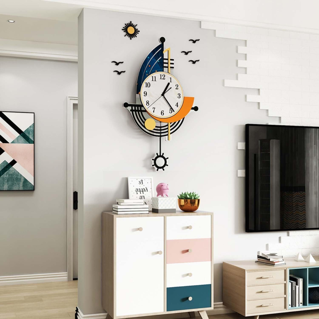 Clova - Orologio da parete grande a vela per un tocco nautico in casa