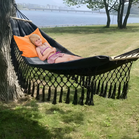 Velri - Amaca di Cotone Boho Lussuosa e Confortevole per il Massimo Relax