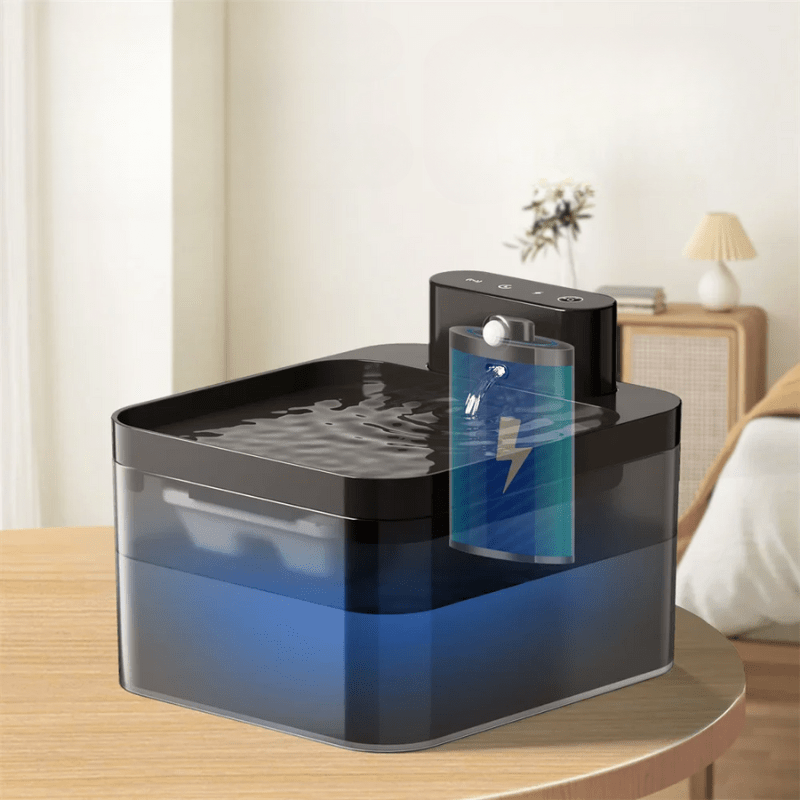 Fontana d'acqua con sensore wireless avanzato per un'esperienza migliore e a misura di gatto