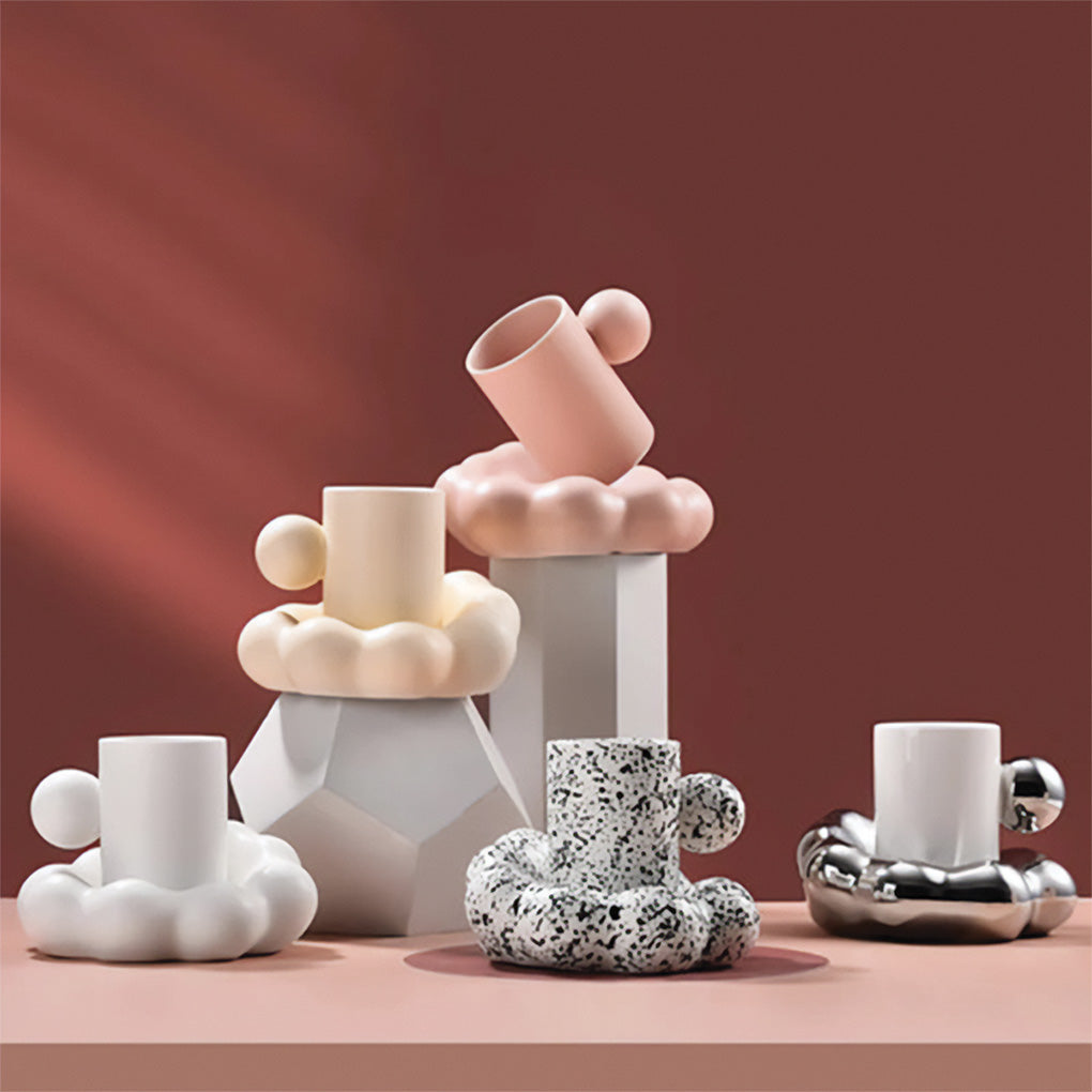 Set di Tazze in Ceramica Cloud – Eleganza e Comfort per le Tue Bevande