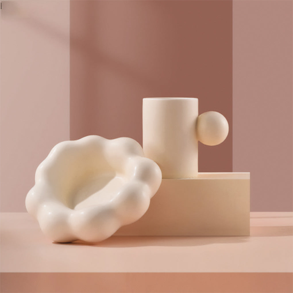 Set di Tazze in Ceramica Cloud – Eleganza e Comfort per le Tue Bevande