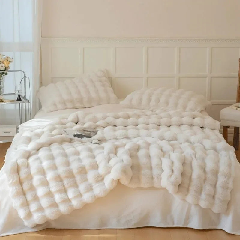 Coperta di Pelliccia Sintetica Lussuosa a Doppia Faccia – Comfort Estremo, Morbida ed Elegante Accessorio per la Casa