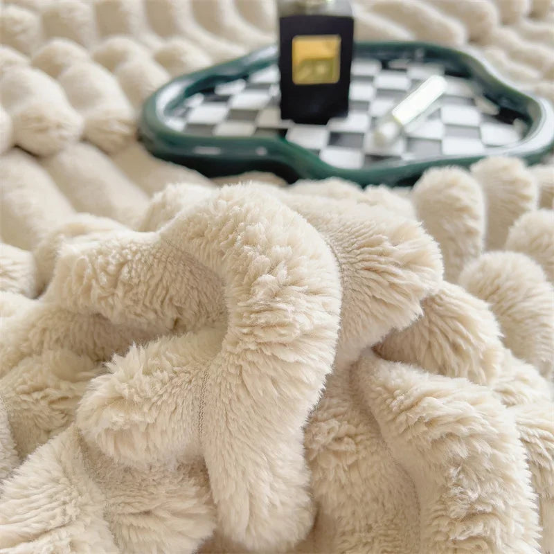 Comfort supremo: Coperta in pile morbida e calda con un accogliente motivo a quadri per giornate autunnali avvolgenti e serate invernali