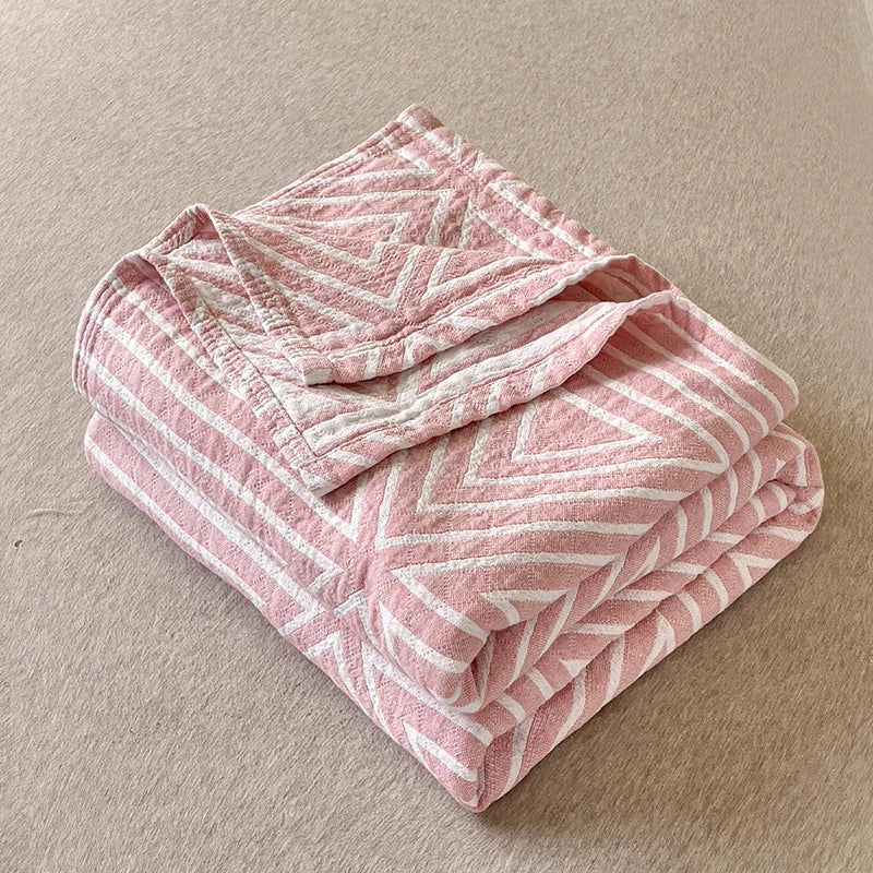 Trapunta giapponese leggera e traspirante a tre strati in cotone - Copriletto elegante e confortevole