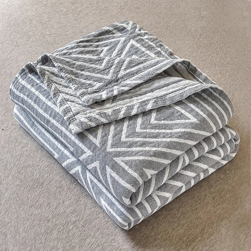 Trapunta giapponese leggera e traspirante a tre strati in cotone - Copriletto elegante e confortevole