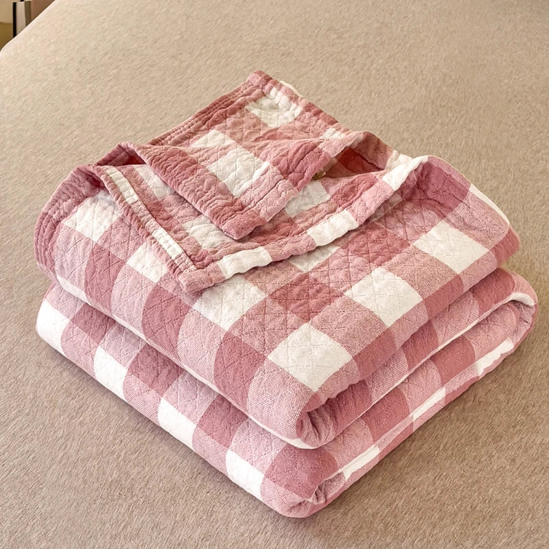 Trapunta giapponese leggera e traspirante a tre strati in cotone - Copriletto elegante e confortevole