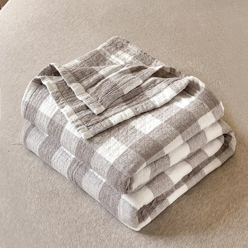 Trapunta giapponese leggera e traspirante a tre strati in cotone - Copriletto elegante e confortevole