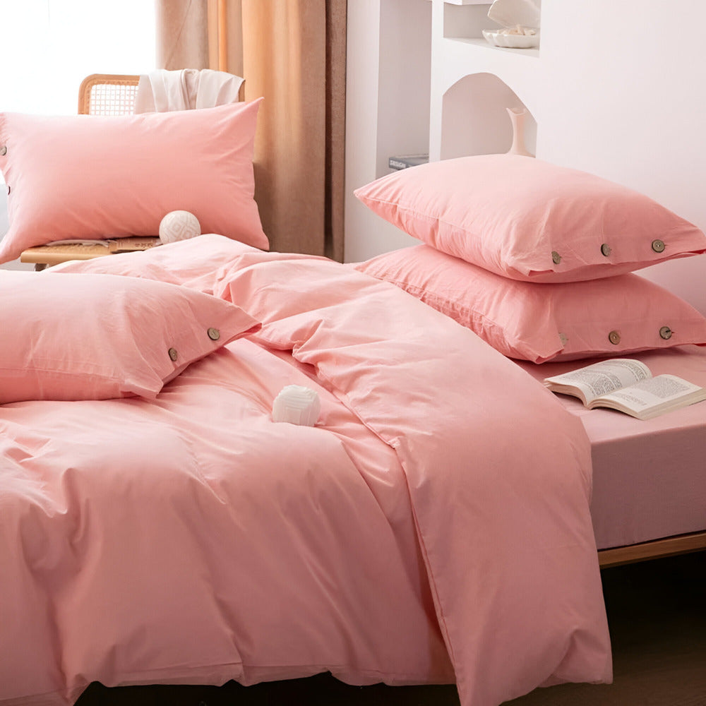Set di biancheria da letto di cotone di lusso 135x200 cm con federe – design morbido, traspirante ed elegante