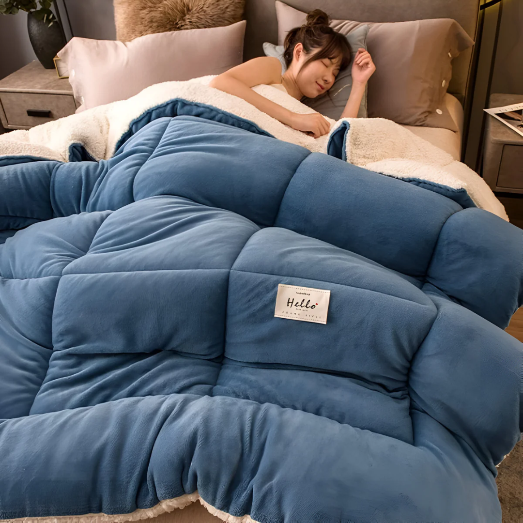 Set di biancheria da letto in pile di lusso 155x220 cm – Comfort supremo, morbido e caldo per una festa di sonno accogliente