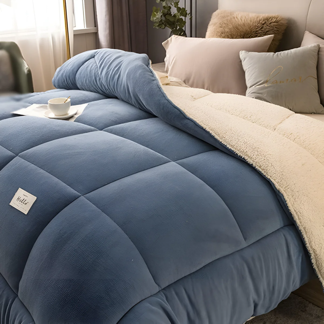 Set di biancheria da letto in pile di lusso 155x220 cm – Comfort supremo, morbido e caldo per una festa di sonno accogliente
