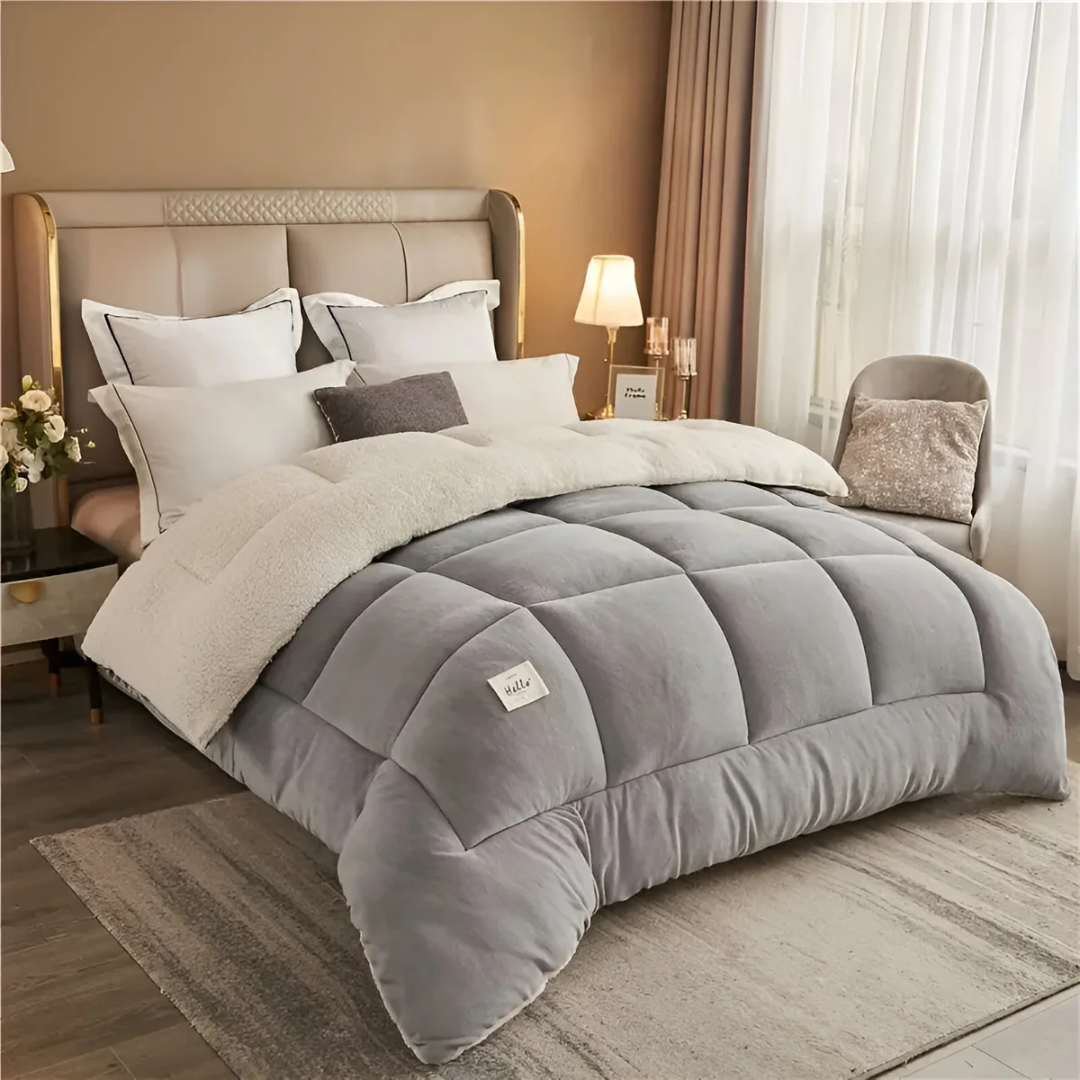 Set di biancheria da letto in pile di lusso 155x220 cm – Comfort supremo, morbido e caldo per una festa di sonno accogliente