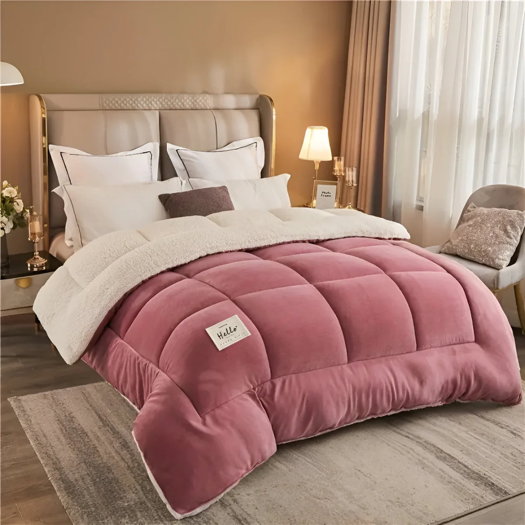 Set di biancheria da letto in pile di lusso 155x220 cm – Comfort supremo, morbido e caldo per una festa di sonno accogliente