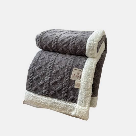 Coperta in pile Sherpa ultra morbida e soffice - Plaid caldo e confortevole per il relax interno ed esterno