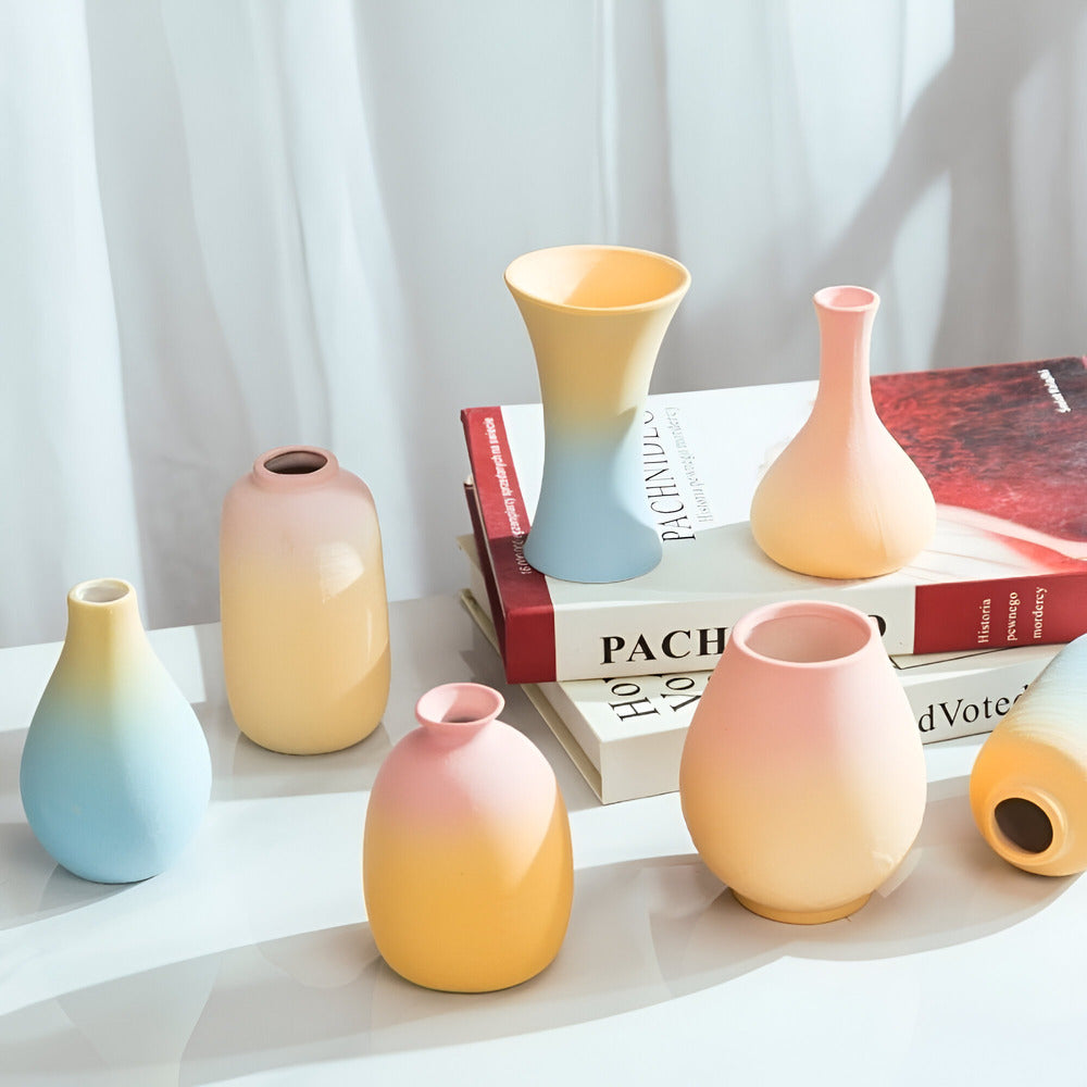 Isandria - Vaso in Ceramica Elegante nei Colori Macaron Raffinati