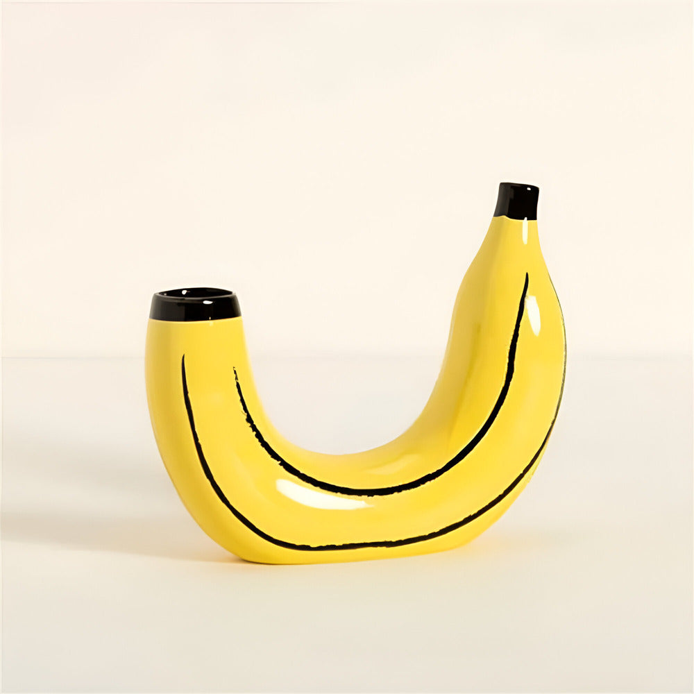 Seralith - Vaso decorativo moderno unico a forma di banana per interni eleganti