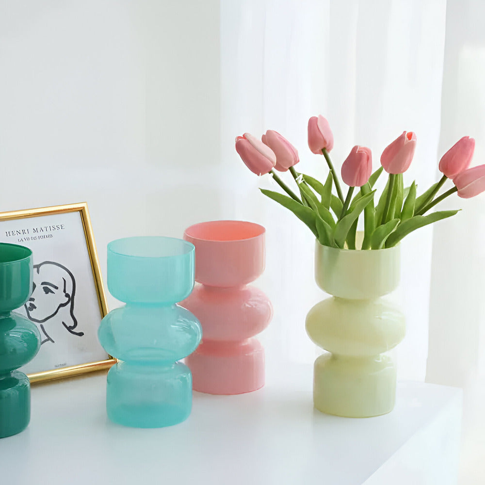 Elirona - Vaso di vetro scandinavo elegante in vari bellissimi colori