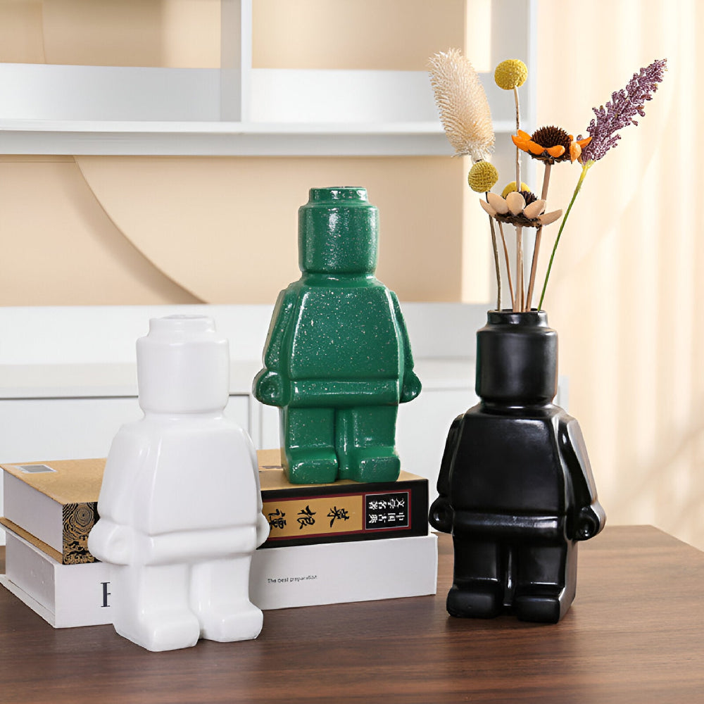 Larissa - Vaso Intrecciato per Piante dal Design Robotico Moderno per un Tocco Unico al Giardino