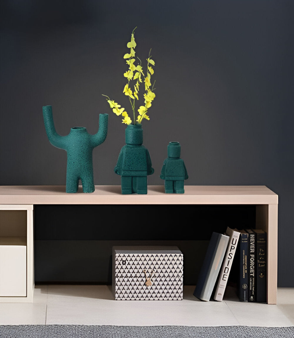 Larissa - Vaso Intrecciato per Piante dal Design Robotico Moderno per un Tocco Unico al Giardino