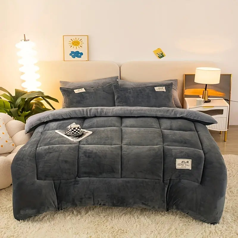Coperta lussuosa in lana di agnello - Super morbida, regolatrice della temperatura e lavabile in lavatrice per il massimo comfort