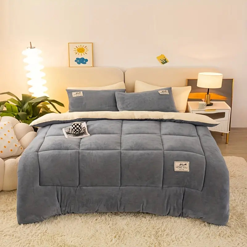 Coperta lussuosa in lana di agnello - Super morbida, regolatrice della temperatura e lavabile in lavatrice per il massimo comfort