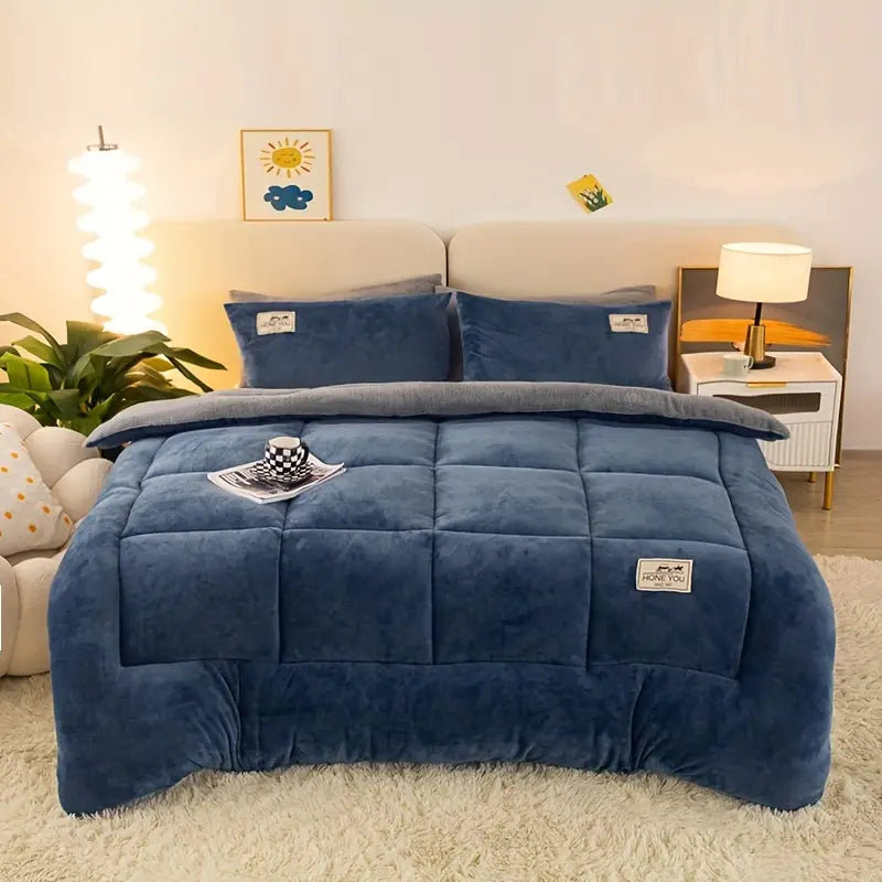 Coperta lussuosa in lana di agnello - Super morbida, regolatrice della temperatura e lavabile in lavatrice per il massimo comfort