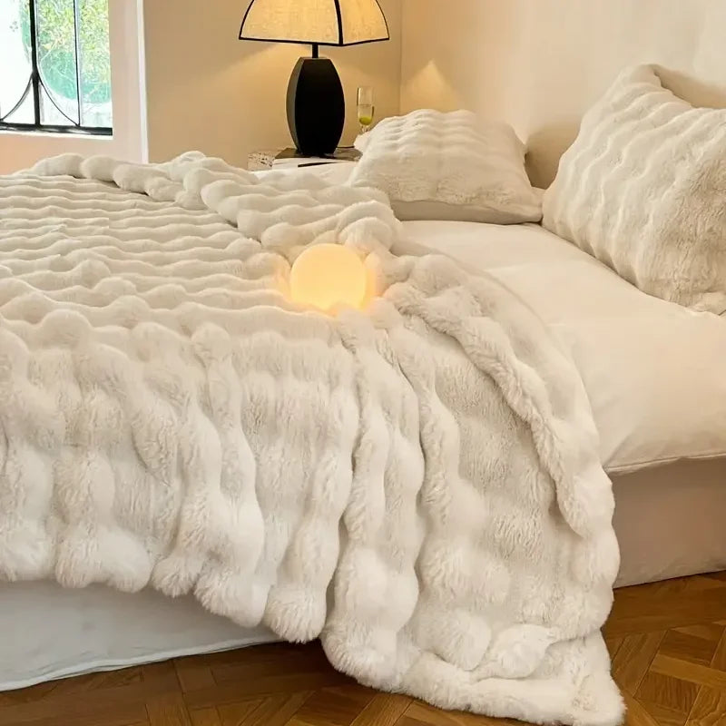 Coperta Invernale Lussuosa per Letto e Divano – Morbida Pelliccia Sintetica Reversibile per il Massimo Comfort